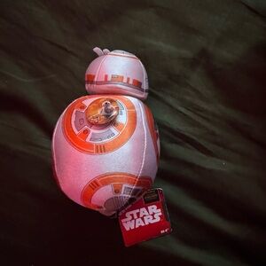 Star Wars BB-8 Plush Toy - Orange and White Plush and pin